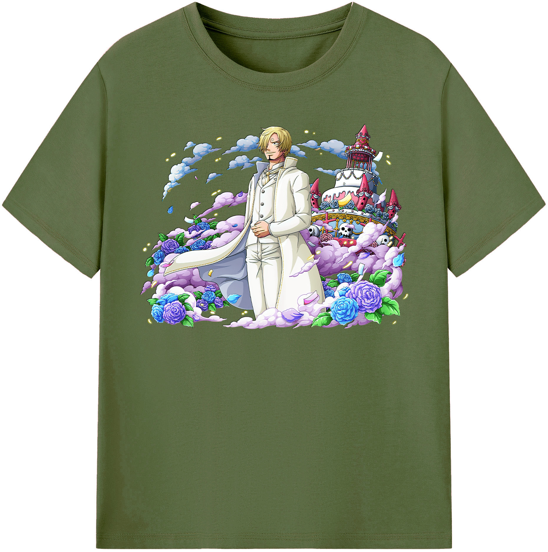 ワンピース サンジ ONE PIECE Sanji 綿100％半袖Tシャツ（フロントプリント）